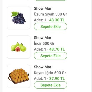Trendyol GO Showmar Market 4 Eksik Ürün Teslimini Halletmiyor.