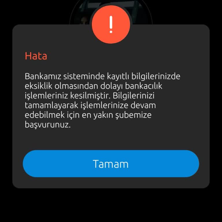 Yapı Kredi Bankası Eksik Bilgiden Dolayı Hesabıma Erişimimi Engelledi