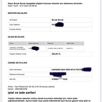 //ceppaketkontortlyukleme.com Sitesinden Paket Satın Aldım Yüklenmedi