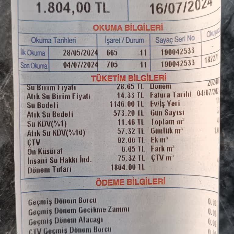 İBB - İstanbul Büyükşehir Belediyesi Yüksek Su Faturası