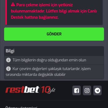 Restbet Para Çekiminde Yaşanan Sorunlar Ve Destek Eksikliği