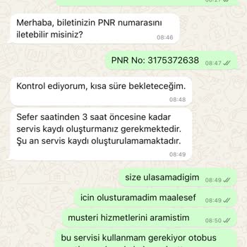 Kamil Koç Müşteri Hizmetleri Sorunu