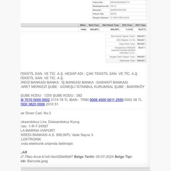 QNB Finansbank E Finans Bana Ait Olmayan Fatura