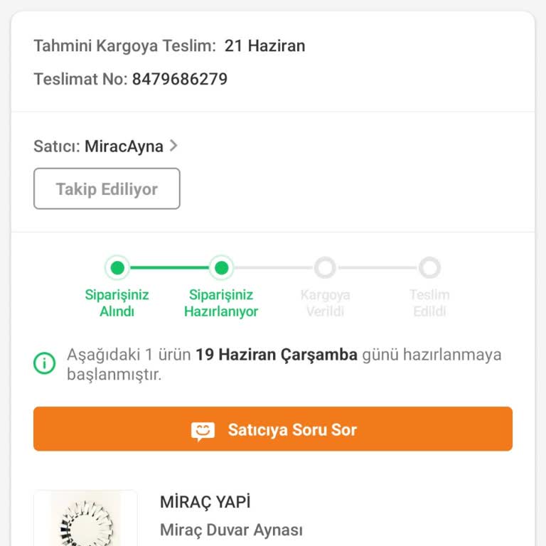 Miraç Yapı İnşaat Dekorasyon (İzmir) Sipariş Sürecinde Yaşanan Gecikmeler