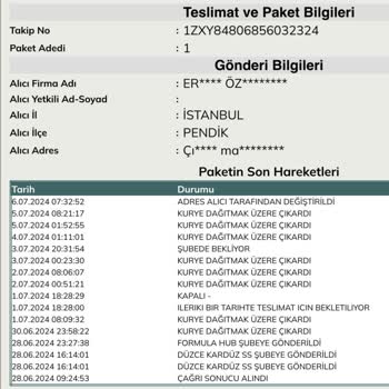 UPS Türkiye Kargom Teslim Edilmedi.