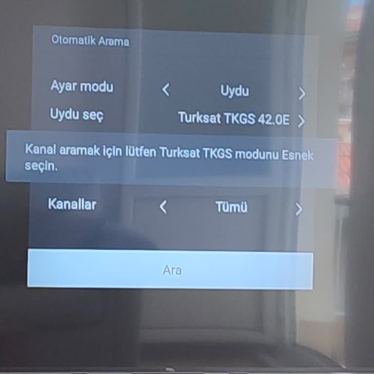 TCL Televizyonda Kanal Taraması Yapılamıyor
