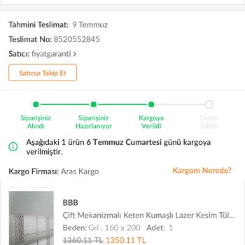 Trendyol Sipariş İptali Yapmıyor