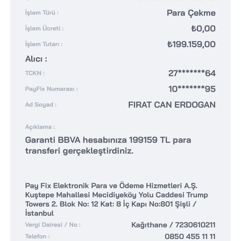 PayFix Çekim Talebim Hesabıma Yansımıyor