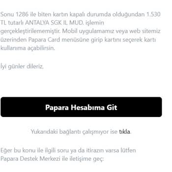 Papara Black Kart Para Yatırma Sorunu