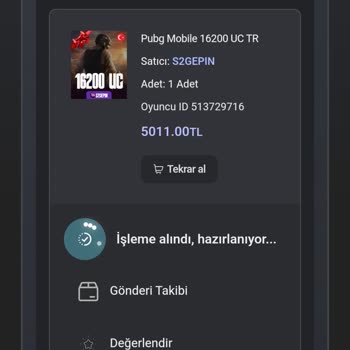 S2gepin S2G Epin Uc Hesaba Yatırılmadı