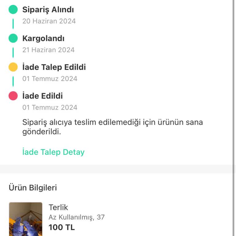 Dolap Teslim Etmediği Ürünü Bana Geri Göndermedi