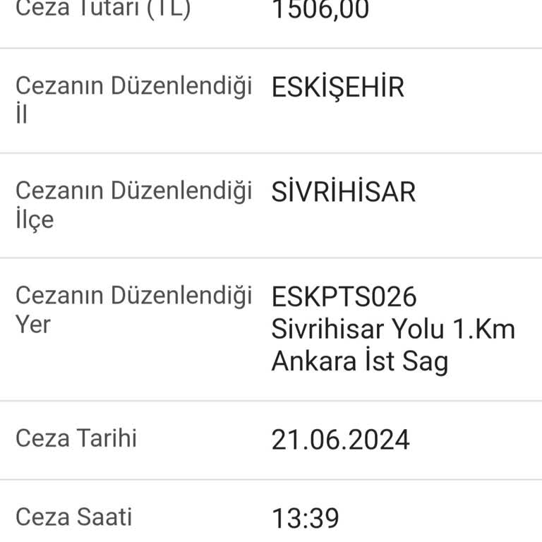 Emniyet Genel Müdürlüğü Haksız Trafik Cezası