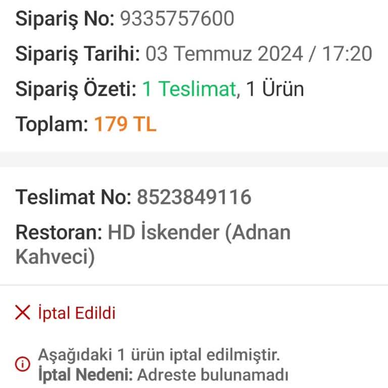 Trendyol GO Kuryesi Yemeğimi Yedi!