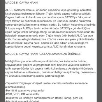 Su Butik - Seda Tutulmaz İade Talebi Reddi