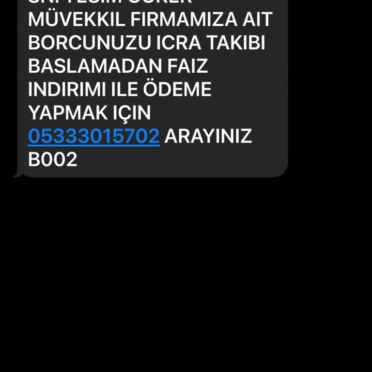 Metka Hukuk (SMS) Haksız Ödeme Talep Etme