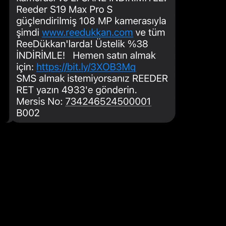 Reeder Ve Sürekli İzinsiz Reklam Mesajları