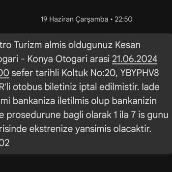 Metro Turizm Param 2 Haftadır İade Edilmedi