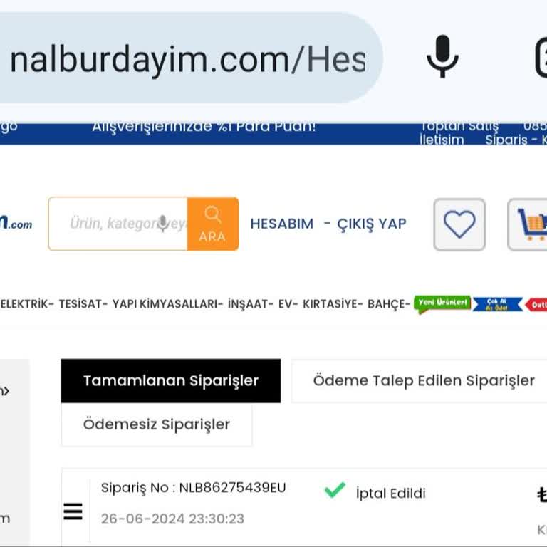 Nalburdayim.com Para İadesinde Sorun Yaşıyorum