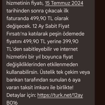 TurkNet Sözleşme Şartlarının Değişmesi Ve Fiyat Artışı