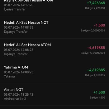 Okx Borsasından Paribu'ya Gönderdiğim Atom Coinler Hesabıma Geçmedi
