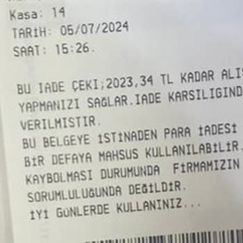 Boyner'den Hediye Alınmayacağını Anladım
