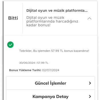 Garanti BBVA Kazanılan Bonusun Yüklenmemesi