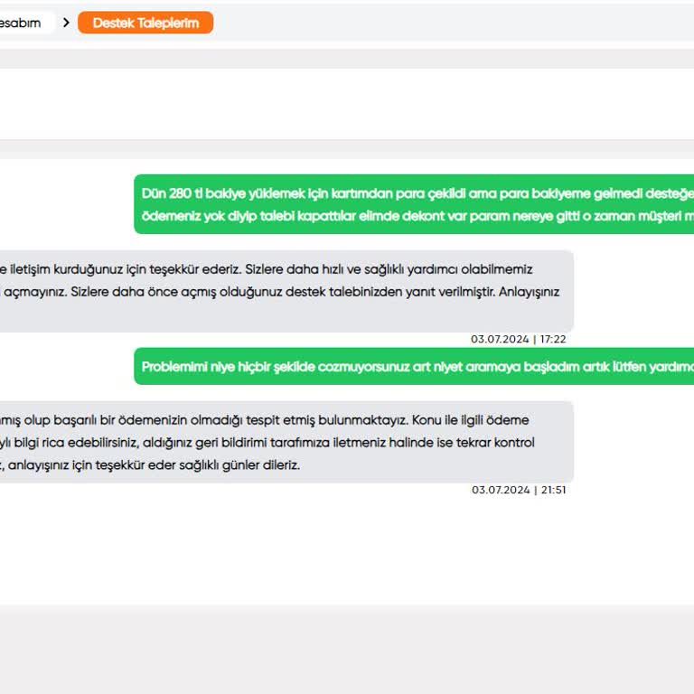 Kabasakalonline.com Siteye Bakiye Yatırma Hatası