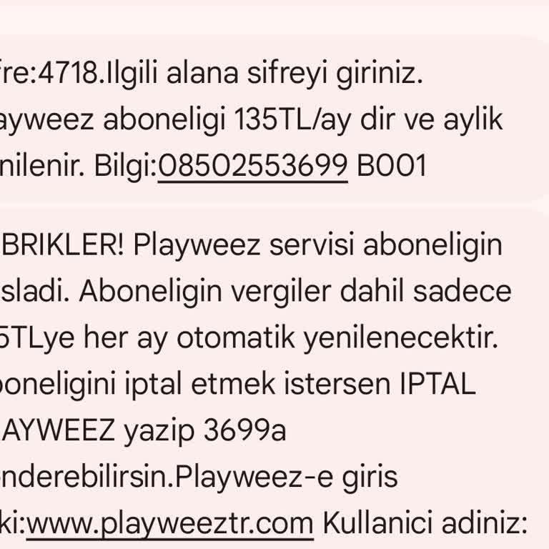 Playweez Bilgim Dahili Olmadan Haksız Yere Kesilen Ücret