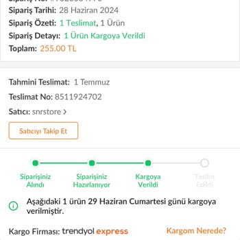 Trendyol Express Trendyol Siparişim Teslim Edilmiyor: Kargo Sürecinde Sorun Yaşıyorum