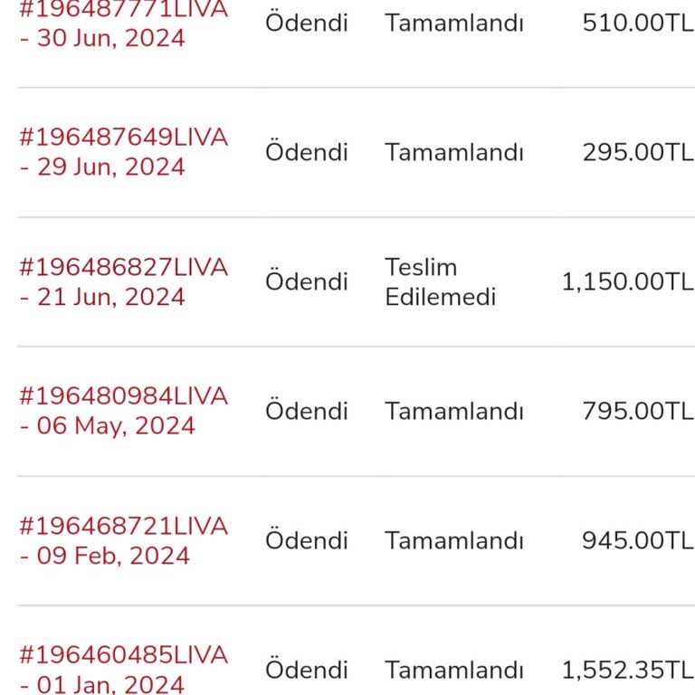 Liva Pastanesi (livashop.com) Liva Para İademi Yapmıyor