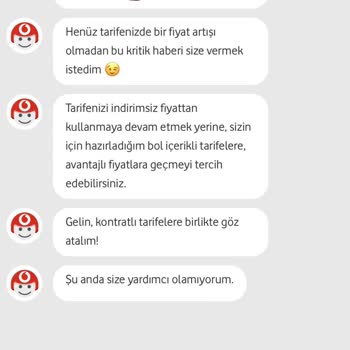 Vodafone Tarife Değişikliği Sorunu