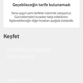 Vodafone Tarife Değişikliği Sorunu