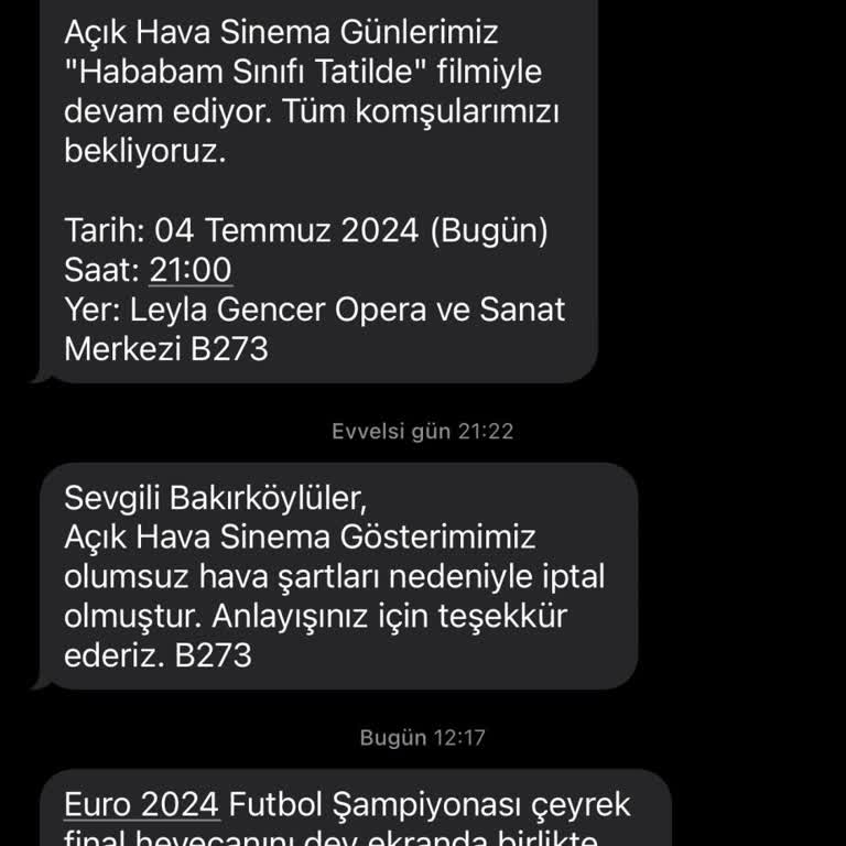 Bakırköy Belediyesi'nden Sürekli Gelen Mesajlar