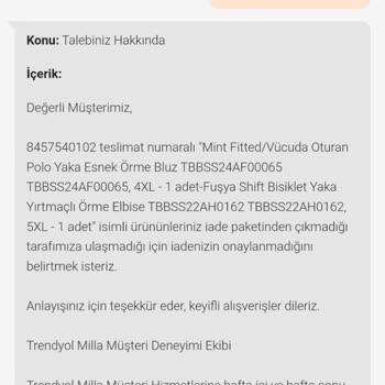 Trendyol Milla Kamera Kaydı Olmasına Rağmen İademi Ödemiyor