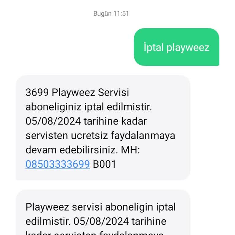 Playweez Abonelik İptali Ve Kesilen Ücret İade Talebi.