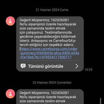 Carrefour SA Teslim Edilmeyen Fakat Teslim Edildi Denilen Ürün