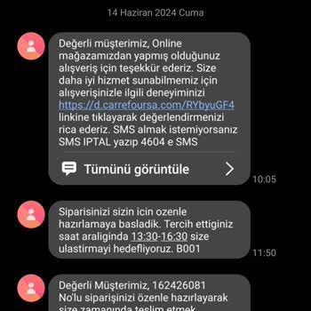 Carrefour SA Teslim Edilmeyen Fakat Teslim Edildi Denilen Ürün