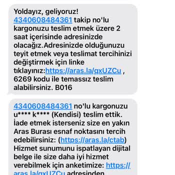 Aras Kargo Ürünüm Teslim Edilmedi