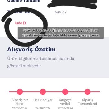 Penti Ürünleri Teslim Alındı Gösterdi Paramı İade Etmiyor