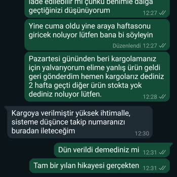Gerusta Yanlış Ürün Gönderip 1 Aydan Fazla Süredir Oyalıyor