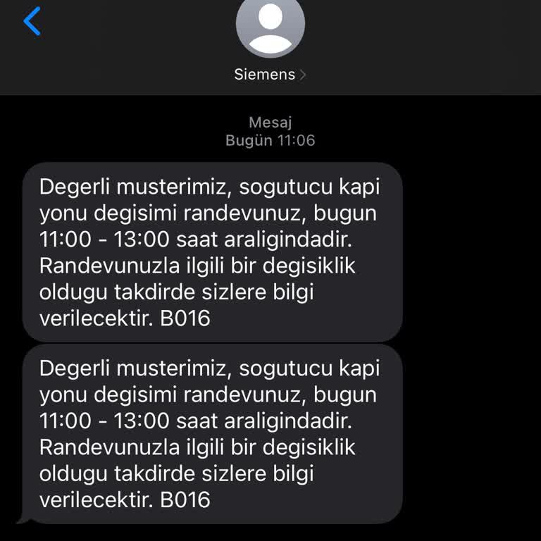 Siemens Servis Randevu Sorunu