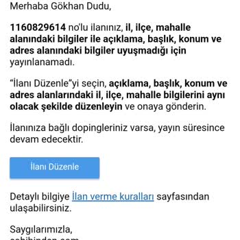 Sahibinden.com Kurumsal Davranmıyor. Keyfi Davranıyor.