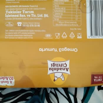Anadolu Çiftliği Sok Yumurta Bozuk
