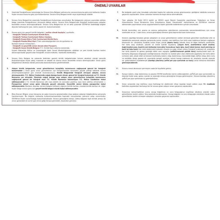 ÖSYM KPSS 2024 Lisans Sınav Merkezi Güncellemedi.