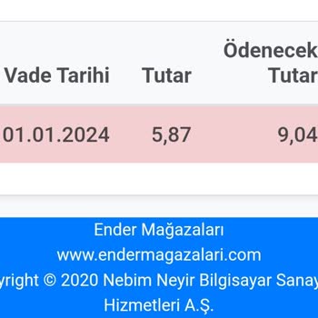 Ender Mağazalarının Sistemde Görünmeyen Borç Çıkartmaları