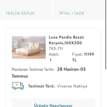 Vivense Yatağım Teslim Tarihinde Gelmedi Ve Hala Akıbeti Belli Değil