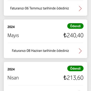 Vodafone Fazla Yansıtılan Fatura