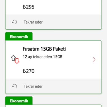 Vodafone Tarifenizdeki Kullanım Hakkı Bitince Çok Yüksek Fiyatlarda Ek Paket