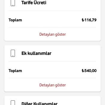 Vodafone Tarifenizdeki Kullanım Hakkı Bitince Çok Yüksek Fiyatlarda Ek Paket