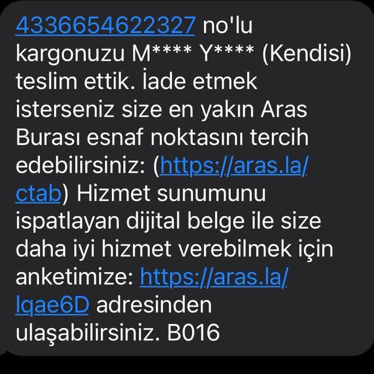 Aras Kargo Teslim Edildi Yazıp Etmemesi